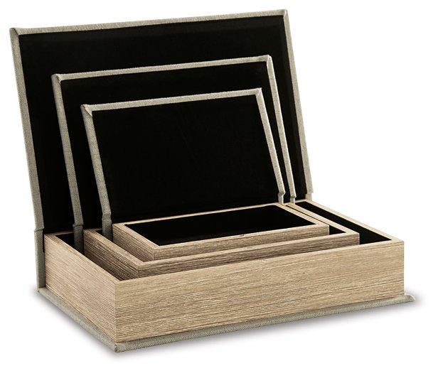 Jolina Box (Set of 3) - Premium Box from Ashley Furniture - Just $62.01! Shop now at Furniture Wholesale Plus  We are the best furniture store in Nashville, Hendersonville, Goodlettsville, Madison, Antioch, Mount Juliet, Lebanon, Gallatin, Springfield, Murfreesboro, Franklin, Brentwood