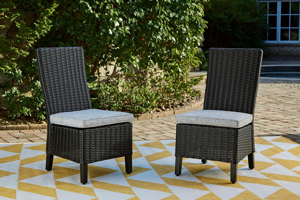 Beachcroft Outdoor Side Chair with Cushion (Set of 2) - Premium Outdoor Dining Chair from Ashley Furniture - Just $624.13! Shop now at Furniture Wholesale Plus  We are the best furniture store in Nashville, Hendersonville, Goodlettsville, Madison, Antioch, Mount Juliet, Lebanon, Gallatin, Springfield, Murfreesboro, Franklin, Brentwood