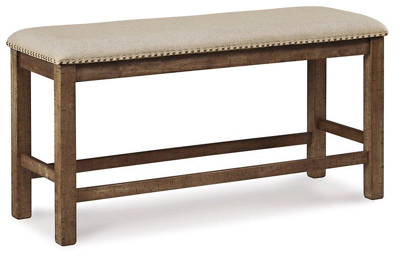 Moriville Counter Height Dining Bench - Premium Bench from Ashley Furniture - Just $164.91! Shop now at Furniture Wholesale Plus  We are the best furniture store in Nashville, Hendersonville, Goodlettsville, Madison, Antioch, Mount Juliet, Lebanon, Gallatin, Springfield, Murfreesboro, Franklin, Brentwood