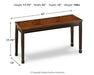 Owingsville Dining Bench - Premium Bench from Ashley Furniture - Just $92.51! Shop now at Furniture Wholesale Plus  We are the best furniture store in Nashville, Hendersonville, Goodlettsville, Madison, Antioch, Mount Juliet, Lebanon, Gallatin, Springfield, Murfreesboro, Franklin, Brentwood