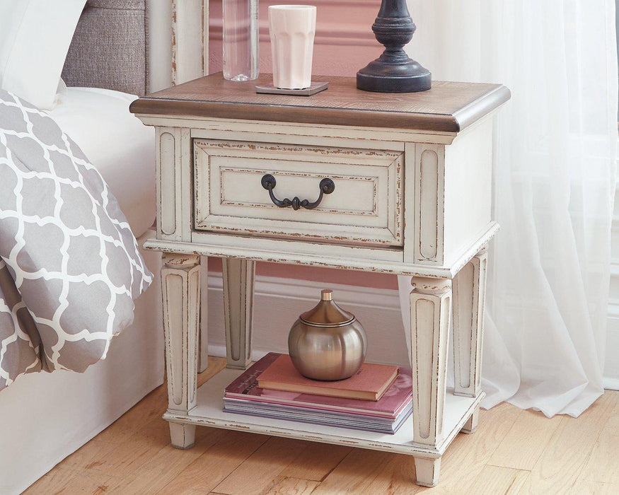 Realyn Nightstand - Premium Nightstand from Ashley Furniture - Just $227.26! Shop now at Furniture Wholesale Plus  We are the best furniture store in Nashville, Hendersonville, Goodlettsville, Madison, Antioch, Mount Juliet, Lebanon, Gallatin, Springfield, Murfreesboro, Franklin, Brentwood