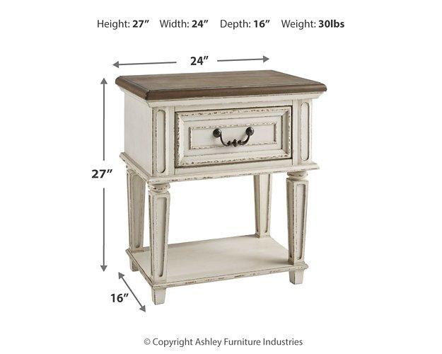 Realyn Nightstand - Premium Nightstand from Ashley Furniture - Just $227.26! Shop now at Furniture Wholesale Plus  We are the best furniture store in Nashville, Hendersonville, Goodlettsville, Madison, Antioch, Mount Juliet, Lebanon, Gallatin, Springfield, Murfreesboro, Franklin, Brentwood