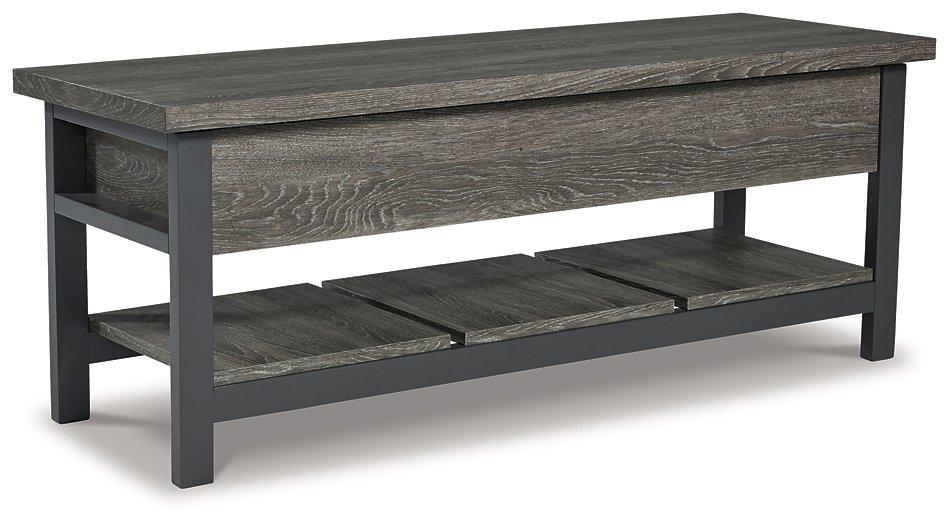 Rhyson Storage Bench - Premium Bench from Ashley Furniture - Just $130.86! Shop now at Furniture Wholesale Plus  We are the best furniture store in Nashville, Hendersonville, Goodlettsville, Madison, Antioch, Mount Juliet, Lebanon, Gallatin, Springfield, Murfreesboro, Franklin, Brentwood