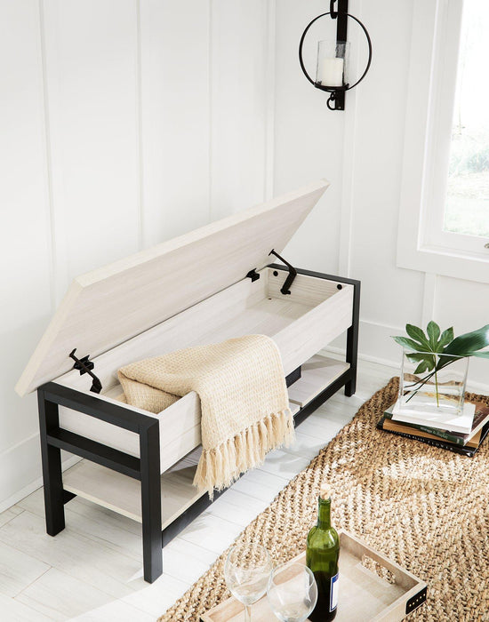 Rhyson Storage Bench - Premium Bench from Ashley Furniture - Just $130.86! Shop now at Furniture Wholesale Plus  We are the best furniture store in Nashville, Hendersonville, Goodlettsville, Madison, Antioch, Mount Juliet, Lebanon, Gallatin, Springfield, Murfreesboro, Franklin, Brentwood