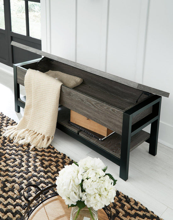 Rhyson Storage Bench - Premium Bench from Ashley Furniture - Just $130.86! Shop now at Furniture Wholesale Plus  We are the best furniture store in Nashville, Hendersonville, Goodlettsville, Madison, Antioch, Mount Juliet, Lebanon, Gallatin, Springfield, Murfreesboro, Franklin, Brentwood