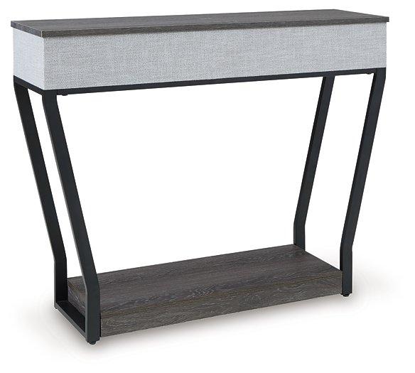 Sethlen Console Sofa Table with Speaker - Premium Table from Ashley Furniture - Just $243.84! Shop now at Furniture Wholesale Plus  We are the best furniture store in Nashville, Hendersonville, Goodlettsville, Madison, Antioch, Mount Juliet, Lebanon, Gallatin, Springfield, Murfreesboro, Franklin, Brentwood