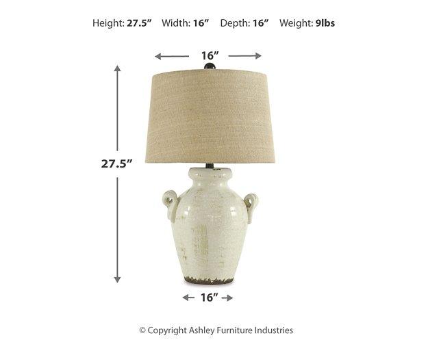 Emelda Table Lamp - Premium Table Lamp from Ashley Furniture - Just $99.08! Shop now at Furniture Wholesale Plus  We are the best furniture store in Nashville, Hendersonville, Goodlettsville, Madison, Antioch, Mount Juliet, Lebanon, Gallatin, Springfield, Murfreesboro, Franklin, Brentwood