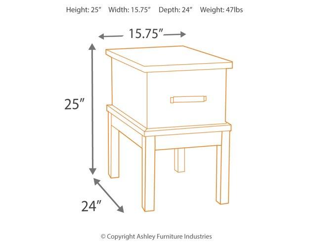 Stanah Chairside End Table with USB Ports & Outlets - Premium End Table from Ashley Furniture - Just $226.19! Shop now at Furniture Wholesale Plus  We are the best furniture store in Nashville, Hendersonville, Goodlettsville, Madison, Antioch, Mount Juliet, Lebanon, Gallatin, Springfield, Murfreesboro, Franklin, Brentwood