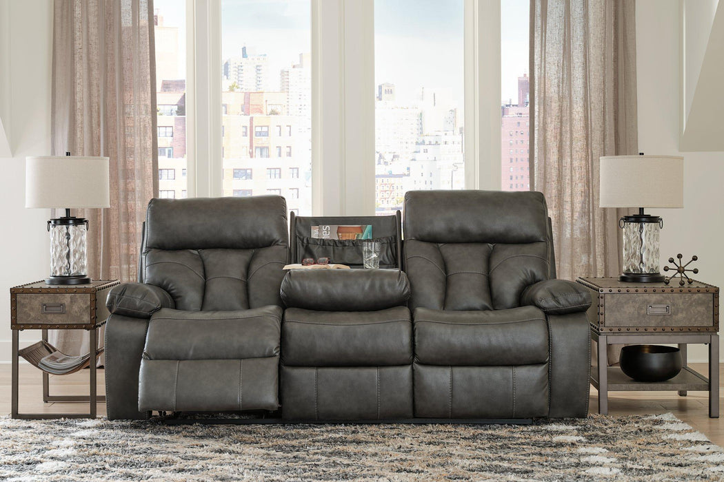 Willamen Reclining Sofa with Drop Down Table - Premium Sofa from Ashley Furniture - Just $1000.64! Shop now at Furniture Wholesale Plus  We are the best furniture store in Nashville, Hendersonville, Goodlettsville, Madison, Antioch, Mount Juliet, Lebanon, Gallatin, Springfield, Murfreesboro, Franklin, Brentwood