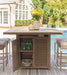 Walton Bridge Outdoor Bar Table with Fire Pit - Premium Outdoor Pub Table w/FP from Ashley Furniture - Just $1486.56! Shop now at Furniture Wholesale Plus  We are the best furniture store in Nashville, Hendersonville, Goodlettsville, Madison, Antioch, Mount Juliet, Lebanon, Gallatin, Springfield, Murfreesboro, Franklin, Brentwood