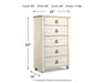 Willowton Chest of Drawers - Premium Chest from Ashley Furniture - Just $345.91! Shop now at Furniture Wholesale Plus  We are the best furniture store in Nashville, Hendersonville, Goodlettsville, Madison, Antioch, Mount Juliet, Lebanon, Gallatin, Springfield, Murfreesboro, Franklin, Brentwood