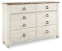 Willowton Dresser - Premium Dresser from Ashley Furniture - Just $426.35! Shop now at Furniture Wholesale Plus  We are the best furniture store in Nashville, Hendersonville, Goodlettsville, Madison, Antioch, Mount Juliet, Lebanon, Gallatin, Springfield, Murfreesboro, Franklin, Brentwood