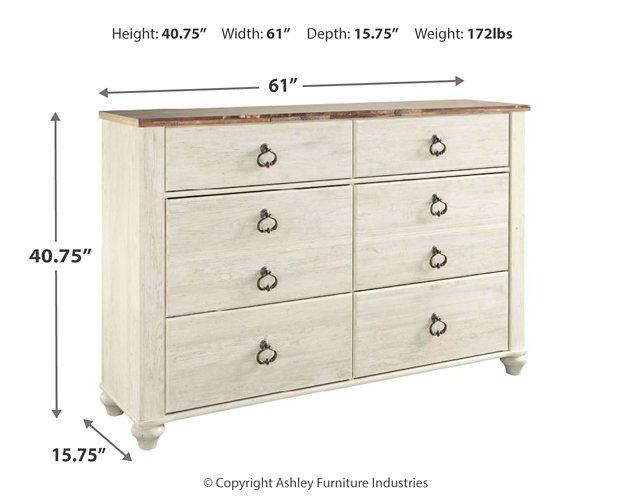 Willowton Dresser and Mirror - Premium Dresser & Mirror from Ashley Furniture - Just $488.71! Shop now at Furniture Wholesale Plus  We are the best furniture store in Nashville, Hendersonville, Goodlettsville, Madison, Antioch, Mount Juliet, Lebanon, Gallatin, Springfield, Murfreesboro, Franklin, Brentwood