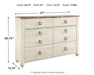 Willowton Dresser - Premium Dresser from Ashley Furniture - Just $426.35! Shop now at Furniture Wholesale Plus  We are the best furniture store in Nashville, Hendersonville, Goodlettsville, Madison, Antioch, Mount Juliet, Lebanon, Gallatin, Springfield, Murfreesboro, Franklin, Brentwood