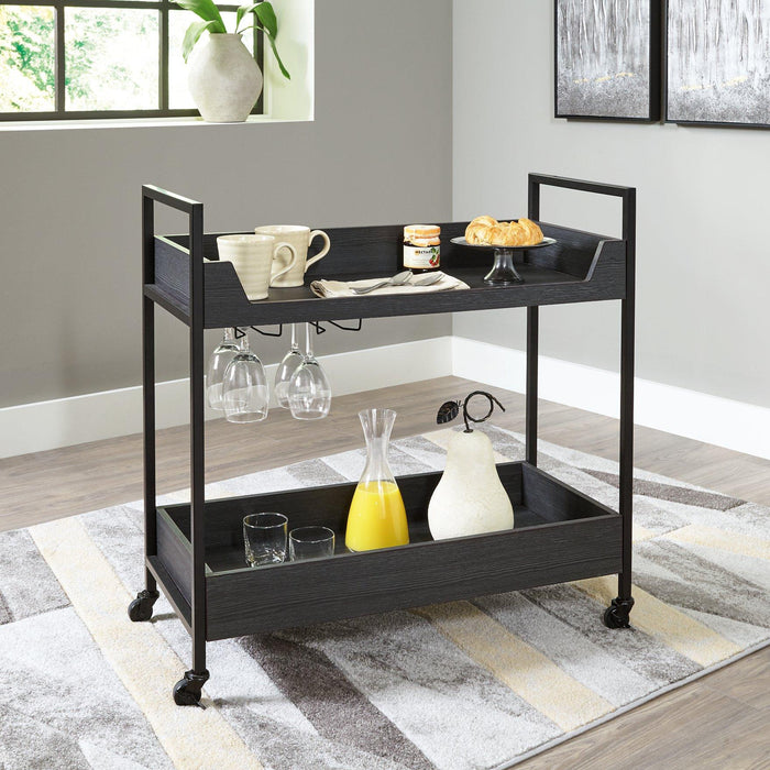 Yarlow Bar Cart - Premium Bar Cart from Ashley Furniture - Just $134.39! Shop now at Furniture Wholesale Plus  We are the best furniture store in Nashville, Hendersonville, Goodlettsville, Madison, Antioch, Mount Juliet, Lebanon, Gallatin, Springfield, Murfreesboro, Franklin, Brentwood