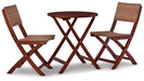 Safari Peak Outdoor Table and Chairs (Set of 3) - Premium Outdoor Dining Table from Ashley Furniture - Just $249.38! Shop now at Furniture Wholesale Plus  We are the best furniture store in Nashville, Hendersonville, Goodlettsville, Madison, Antioch, Mount Juliet, Lebanon, Gallatin, Springfield, Murfreesboro, Franklin, Brentwood