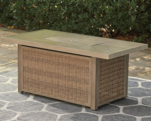 Beachcroft Fire Pit Table - Premium Outdoor Fire Pit Table from Ashley Furniture - Just $1351.59! Shop now at Furniture Wholesale Plus  We are the best furniture store in Nashville, Hendersonville, Goodlettsville, Madison, Antioch, Mount Juliet, Lebanon, Gallatin, Springfield, Murfreesboro, Franklin, Brentwood