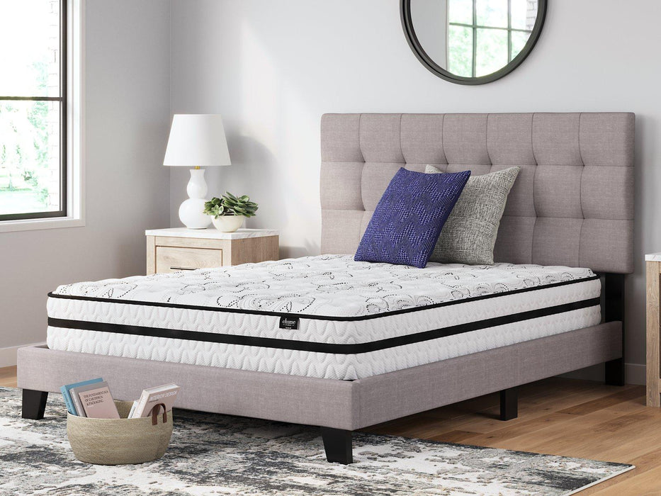 Chime 10 Inch Hybrid Mattress in a Box - Premium Mattress from Ashley Furniture - Just $249.32! Shop now at Furniture Wholesale Plus  We are the best furniture store in Nashville, Hendersonville, Goodlettsville, Madison, Antioch, Mount Juliet, Lebanon, Gallatin, Springfield, Murfreesboro, Franklin, Brentwood