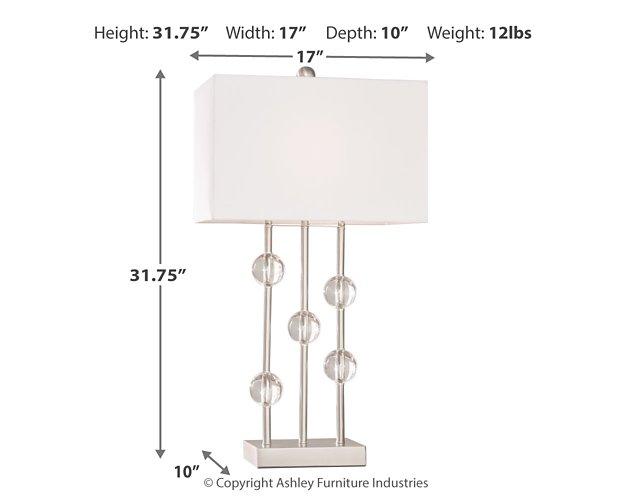 Jaala Table Lamp - Premium Table Lamp from Ashley Furniture - Just $116.73! Shop now at Furniture Wholesale Plus  We are the best furniture store in Nashville, Hendersonville, Goodlettsville, Madison, Antioch, Mount Juliet, Lebanon, Gallatin, Springfield, Murfreesboro, Franklin, Brentwood