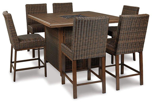 Paradise Trail Outdoor Bar Table Set - Premium Outdoor Seating Set from Ashley Furniture - Just $2872.91! Shop now at Furniture Wholesale Plus  We are the best furniture store in Nashville, Hendersonville, Goodlettsville, Madison, Antioch, Mount Juliet, Lebanon, Gallatin, Springfield, Murfreesboro, Franklin, Brentwood