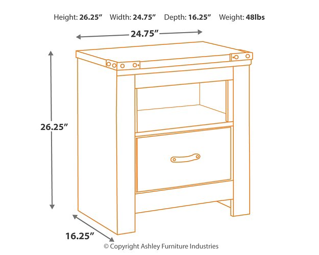 Trinell Youth Nightstand - Premium Nightstand from Ashley Furniture - Just $211.17! Shop now at Furniture Wholesale Plus  We are the best furniture store in Nashville, Hendersonville, Goodlettsville, Madison, Antioch, Mount Juliet, Lebanon, Gallatin, Springfield, Murfreesboro, Franklin, Brentwood