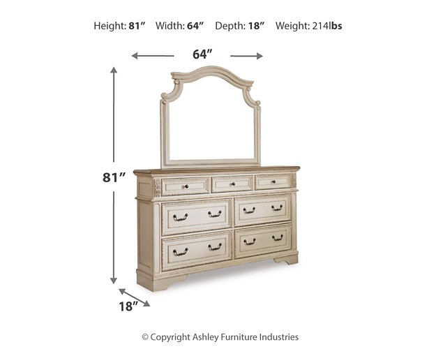 Realyn Dresser and Mirror - Premium Dresser and Mirror from Ashley Furniture - Just $804.44! Shop now at Furniture Wholesale Plus  We are the best furniture store in Nashville, Hendersonville, Goodlettsville, Madison, Antioch, Mount Juliet, Lebanon, Gallatin, Springfield, Murfreesboro, Franklin, Brentwood