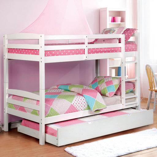 Elaine Wire-Brushed Warm Gray Twin/Twin Bunk Bed - Premium Bunk Bed from FOA East - Just $514.80! Shop now at Furniture Wholesale Plus  We are the best furniture store in Nashville, Hendersonville, Goodlettsville, Madison, Antioch, Mount Juliet, Lebanon, Gallatin, Springfield, Murfreesboro, Franklin, Brentwood