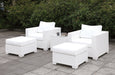 Somani Light Gray Wicker/Ivory Cushion 2 Chairs + 2 Ottomans + End Table - Premium Outdoor Seating from FOA East - Just $1753.05! Shop now at Furniture Wholesale Plus  We are the best furniture store in Nashville, Hendersonville, Goodlettsville, Madison, Antioch, Mount Juliet, Lebanon, Gallatin, Springfield, Murfreesboro, Franklin, Brentwood