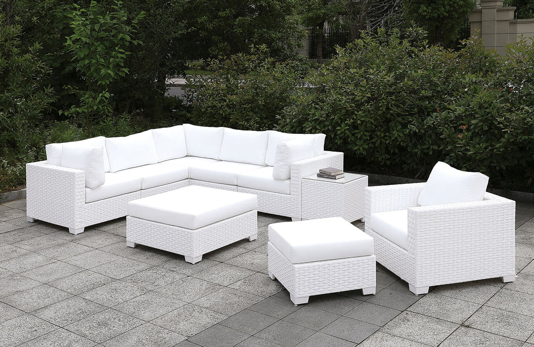 Somani Light Gray Wicker/Ivory Cushion U-Sectional - Premium Outdoor Seating from FOA East - Just $2901.60! Shop now at Furniture Wholesale Plus  We are the best furniture store in Nashville, Hendersonville, Goodlettsville, Madison, Antioch, Mount Juliet, Lebanon, Gallatin, Springfield, Murfreesboro, Franklin, Brentwood