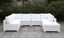 Somani Light Gray Wicker/Ivory Cushion L-Sectional + Coffee Table - Premium Outdoor Seating from FOA East - Just $2876.25! Shop now at Furniture Wholesale Plus  We are the best furniture store in Nashville, Hendersonville, Goodlettsville, Madison, Antioch, Mount Juliet, Lebanon, Gallatin, Springfield, Murfreesboro, Franklin, Brentwood