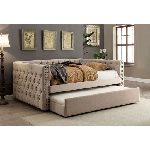 SUZANNE Ivory Twin Daybed - Premium Daybed from FOA East - Just $772.20! Shop now at Furniture Wholesale Plus  We are the best furniture store in Nashville, Hendersonville, Goodlettsville, Madison, Antioch, Mount Juliet, Lebanon, Gallatin, Springfield, Murfreesboro, Franklin, Brentwood