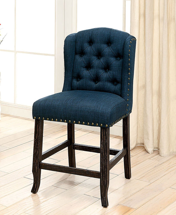 SANIA Antique Black Counter Ht. Wingback Chair (2/CTN) - Premium Dining Chair from FOA East - Just $559.65! Shop now at Furniture Wholesale Plus  We are the best furniture store in Nashville, Hendersonville, Goodlettsville, Madison, Antioch, Mount Juliet, Lebanon, Gallatin, Springfield, Murfreesboro, Franklin, Brentwood