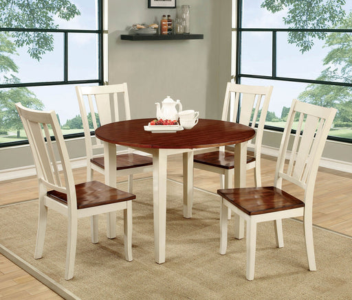 DOVER II  5 Pc. Round Dining Table Set - Premium Dining Room Set from FOA East - Just $700.05! Shop now at Furniture Wholesale Plus  We are the best furniture store in Nashville, Hendersonville, Goodlettsville, Madison, Antioch, Mount Juliet, Lebanon, Gallatin, Springfield, Murfreesboro, Franklin, Brentwood