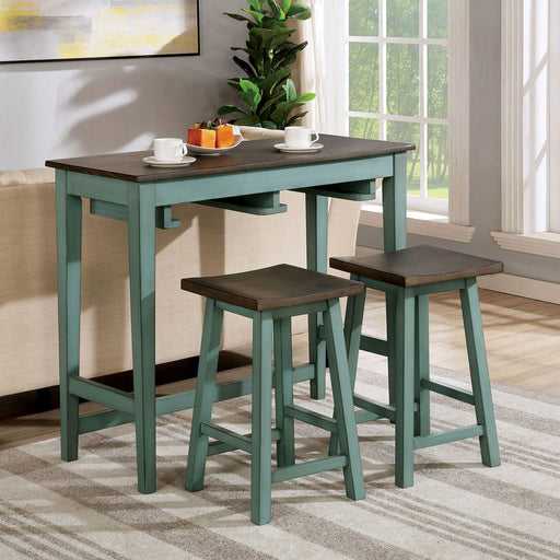 ELINOR 3 Pc. Bar Table Set - Premium Bar Set from FOA East - Just $395.85! Shop now at Furniture Wholesale Plus  We are the best furniture store in Nashville, Hendersonville, Goodlettsville, Madison, Antioch, Mount Juliet, Lebanon, Gallatin, Springfield, Murfreesboro, Franklin, Brentwood