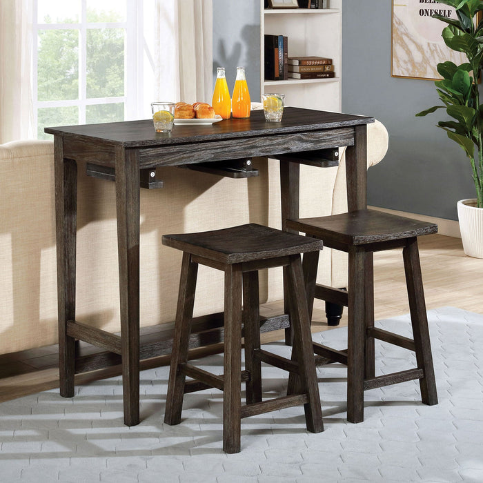 ELINOR 3 Pc. Bar Table Set - Premium Bar Set from FOA East - Just $395.85! Shop now at Furniture Wholesale Plus  We are the best furniture store in Nashville, Hendersonville, Goodlettsville, Madison, Antioch, Mount Juliet, Lebanon, Gallatin, Springfield, Murfreesboro, Franklin, Brentwood