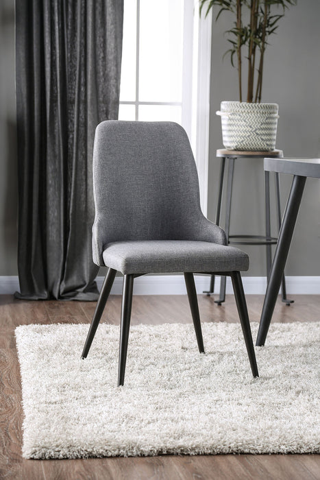Vilhelm I Gray Side Chair (2/CTN) - Premium Dining Chair from FOA East - Just $261.30! Shop now at Furniture Wholesale Plus (Nashville,TN)  We are the best furniture store in Nashville, Hendersonville, Goodlettsville, Madison, Antioch, Mount Juliet, Lebanon, Gallatin, Springfield, Murfreesboro, Franklin, Brentwood