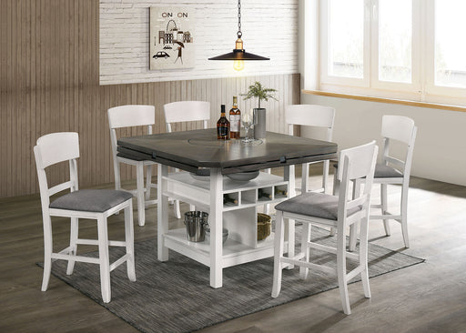 STACIE 7 PC. Dining Table Set - Premium Dining Room Set from FOA East - Just $1526.85! Shop now at Furniture Wholesale Plus  We are the best furniture store in Nashville, Hendersonville, Goodlettsville, Madison, Antioch, Mount Juliet, Lebanon, Gallatin, Springfield, Murfreesboro, Franklin, Brentwood