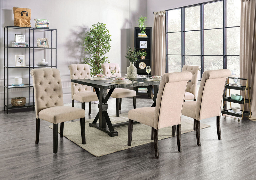 ALFRED 7 Pc. Dining Table Set - Premium Dining Room Set from FOA East - Just $1482! Shop now at Furniture Wholesale Plus  We are the best furniture store in Nashville, Hendersonville, Goodlettsville, Madison, Antioch, Mount Juliet, Lebanon, Gallatin, Springfield, Murfreesboro, Franklin, Brentwood