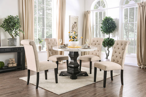 ELFREDO 5 Pc. Round Dining Table Set - Premium Dining Room Set from FOA East - Just $1316.25! Shop now at Furniture Wholesale Plus  We are the best furniture store in Nashville, Hendersonville, Goodlettsville, Madison, Antioch, Mount Juliet, Lebanon, Gallatin, Springfield, Murfreesboro, Franklin, Brentwood