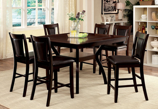 BRENT II Dark Cherry 7 Pc. Counter Ht. Dining Table Set - Premium Dining Room Set from FOA East - Just $1222.65! Shop now at Furniture Wholesale Plus  We are the best furniture store in Nashville, Hendersonville, Goodlettsville, Madison, Antioch, Mount Juliet, Lebanon, Gallatin, Springfield, Murfreesboro, Franklin, Brentwood