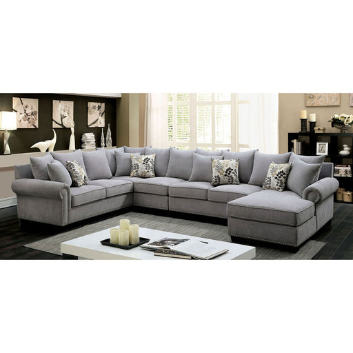 SKYLER II Gray Sectional, Gray - Premium Sectional from FOA East - Just $3049.80! Shop now at Furniture Wholesale Plus  We are the best furniture store in Nashville, Hendersonville, Goodlettsville, Madison, Antioch, Mount Juliet, Lebanon, Gallatin, Springfield, Murfreesboro, Franklin, Brentwood