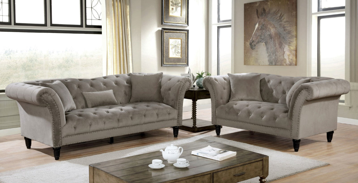 LOUELLA Sofa + Loveseat - Premium Living Room Set from FOA East - Just $2341.95! Shop now at Furniture Wholesale Plus  We are the best furniture store in Nashville, Hendersonville, Goodlettsville, Madison, Antioch, Mount Juliet, Lebanon, Gallatin, Springfield, Murfreesboro, Franklin, Brentwood
