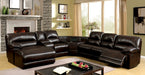 GLASGOW Brown Sectional w/ Wedge Table - Premium Sectional from FOA East - Just $3816.15! Shop now at Furniture Wholesale Plus  We are the best furniture store in Nashville, Hendersonville, Goodlettsville, Madison, Antioch, Mount Juliet, Lebanon, Gallatin, Springfield, Murfreesboro, Franklin, Brentwood