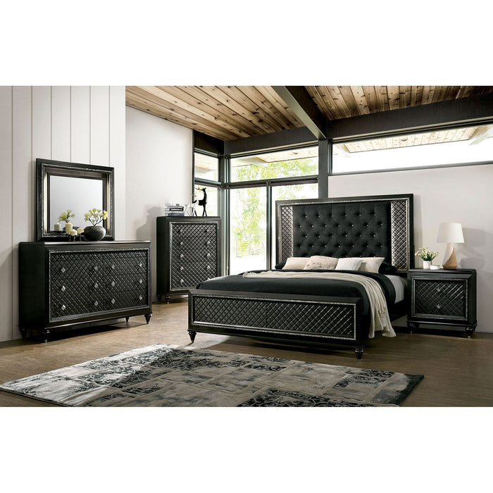 Demetria Metallic Gray 4 Pc. Queen Bedroom Set - Premium Bedroom Set from FOA East - Just $3123.90! Shop now at Furniture Wholesale Plus  We are the best furniture store in Nashville, Hendersonville, Goodlettsville, Madison, Antioch, Mount Juliet, Lebanon, Gallatin, Springfield, Murfreesboro, Franklin, Brentwood