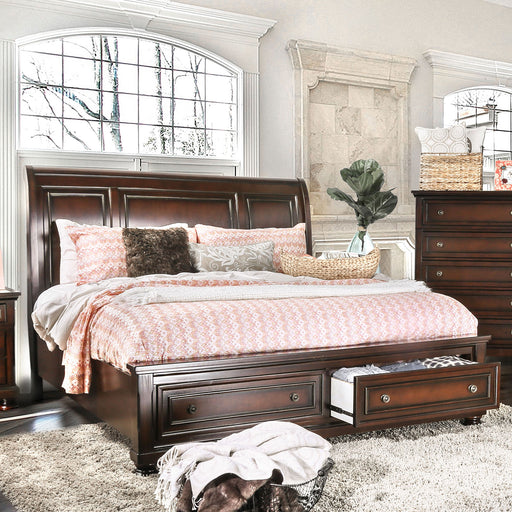 NORTHVILLE Dark Cherry Cal.King Bed - Premium Bed from FOA East - Just $1078.35! Shop now at Furniture Wholesale Plus  We are the best furniture store in Nashville, Hendersonville, Goodlettsville, Madison, Antioch, Mount Juliet, Lebanon, Gallatin, Springfield, Murfreesboro, Franklin, Brentwood