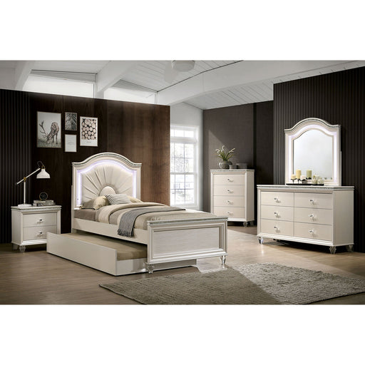 ALLIE 4 Pc. Twin Bedroom Set w/ Trundle - Premium Bedroom Set from FOA East - Just $2414.10! Shop now at Furniture Wholesale Plus  We are the best furniture store in Nashville, Hendersonville, Goodlettsville, Madison, Antioch, Mount Juliet, Lebanon, Gallatin, Springfield, Murfreesboro, Franklin, Brentwood