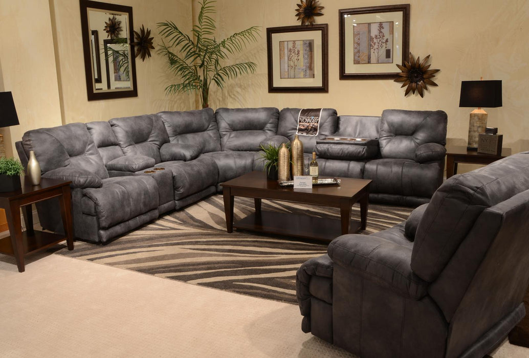 Catnapper Voyager Power Lay Flat Reclining Console Loveseat in Slate - Premium Loveseat from Catnapper - Just $1398.48! Shop now at Furniture Wholesale Plus  We are the best furniture store in Nashville, Hendersonville, Goodlettsville, Madison, Antioch, Mount Juliet, Lebanon, Gallatin, Springfield, Murfreesboro, Franklin, Brentwood