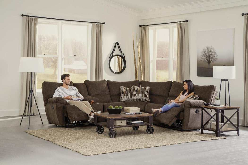 Catnapper Elliott 2pc Lay Flat Reclining Sectional in Chocolate - Premium Sectional from Catnapper - Just $1812.88! Shop now at Furniture Wholesale Plus  We are the best furniture store in Nashville, Hendersonville, Goodlettsville, Madison, Antioch, Mount Juliet, Lebanon, Gallatin, Springfield, Murfreesboro, Franklin, Brentwood