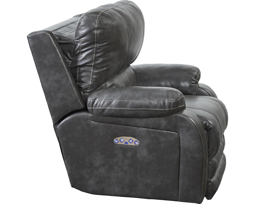 Catnapper Thornton Power Headrest/Power Lay Flat Recliner in Steel - Premium Recliner from Catnapper - Just $932.28! Shop now at Furniture Wholesale Plus  We are the best furniture store in Nashville, Hendersonville, Goodlettsville, Madison, Antioch, Mount Juliet, Lebanon, Gallatin, Springfield, Murfreesboro, Franklin, Brentwood