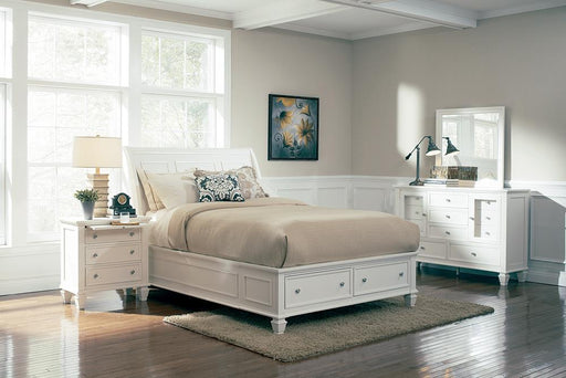 Sandy Beach White Queen Sleigh Bed With Footboard Storage - Premium Bed from Coaster Z2 Standard - Just $898! Shop now at Furniture Wholesale Plus  We are the best furniture store in Nashville, Hendersonville, Goodlettsville, Madison, Antioch, Mount Juliet, Lebanon, Gallatin, Springfield, Murfreesboro, Franklin, Brentwood